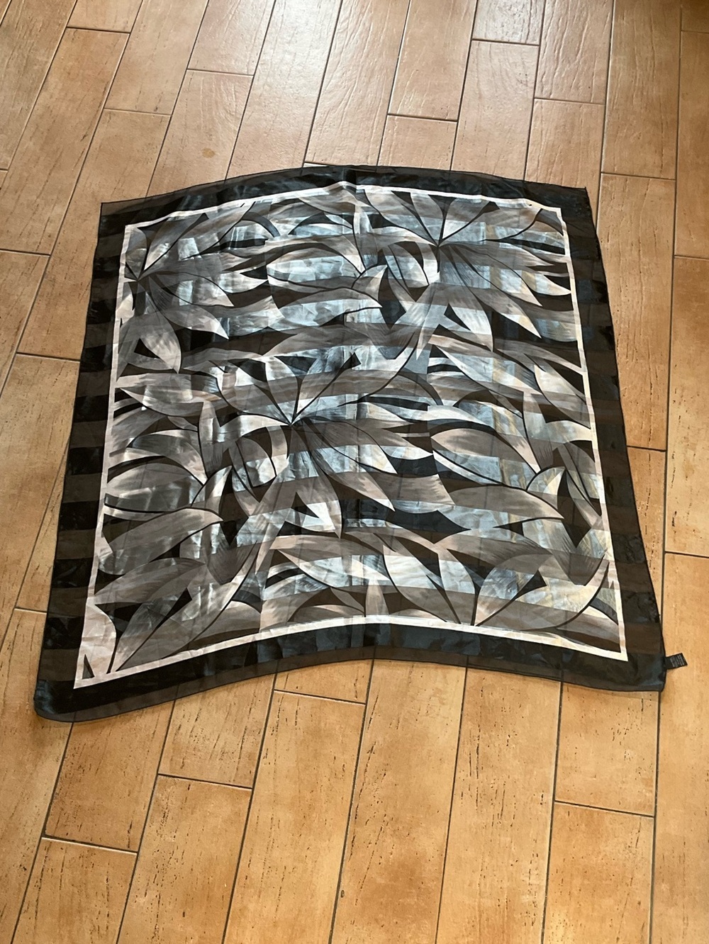 Sheer Square Abstract Scarf